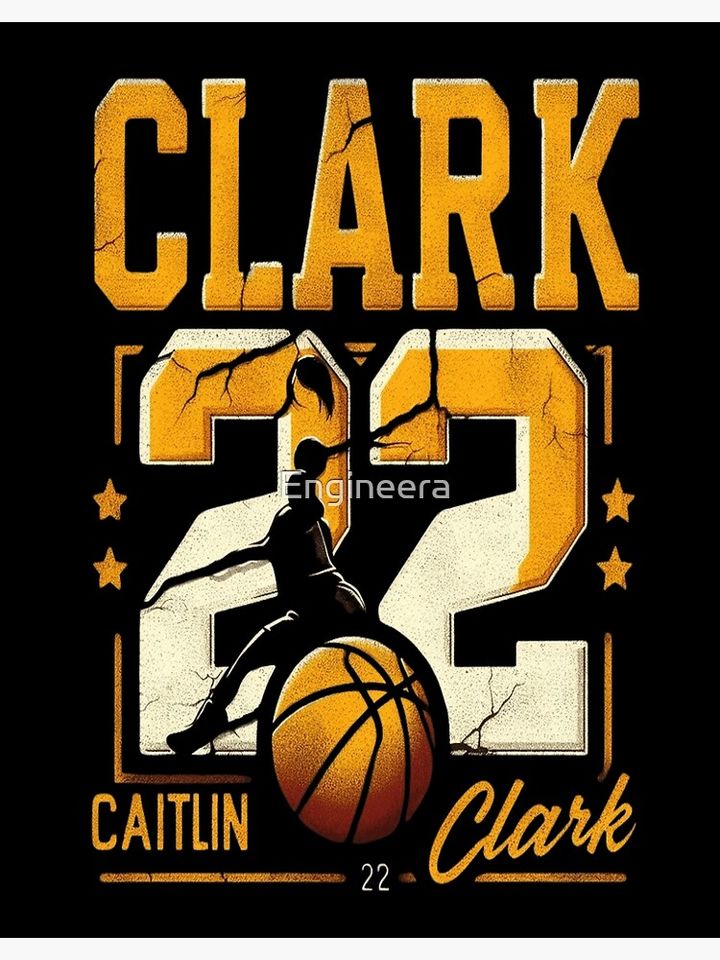 Caitlin Clark 22 Distressed Crack Texture effect Canvas Print