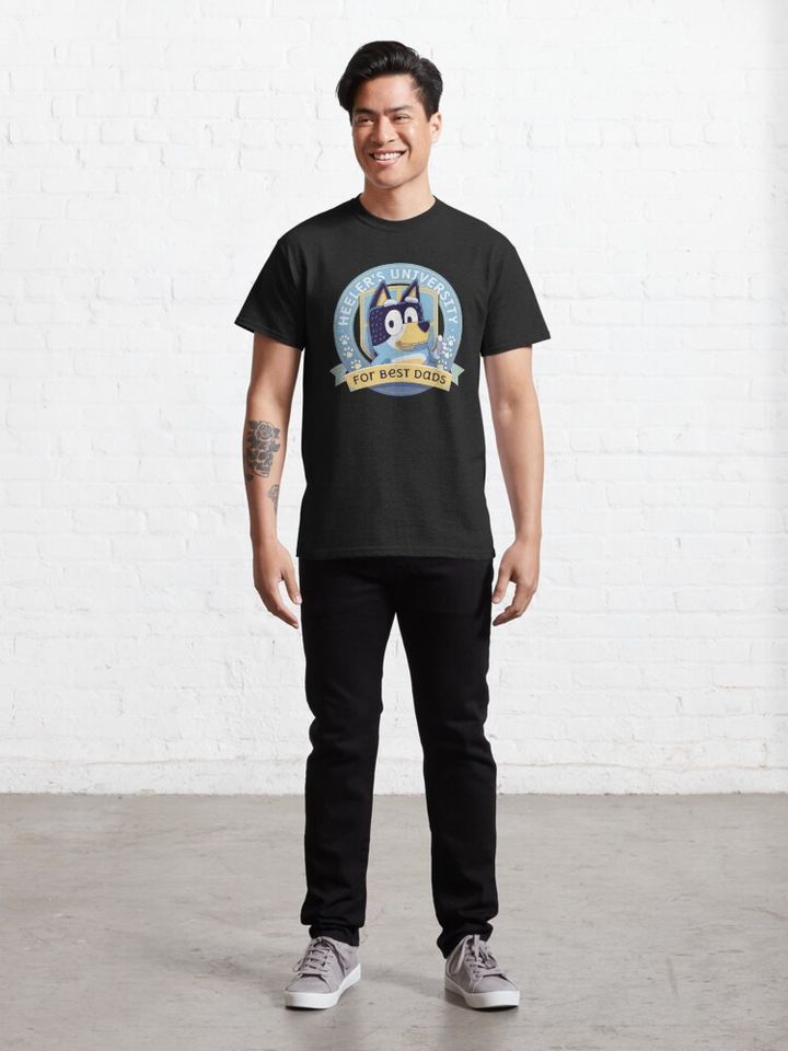 Heeler's University for best dads Shirt, Bingo Bandit Chilli Heeler Classic T-Shirt