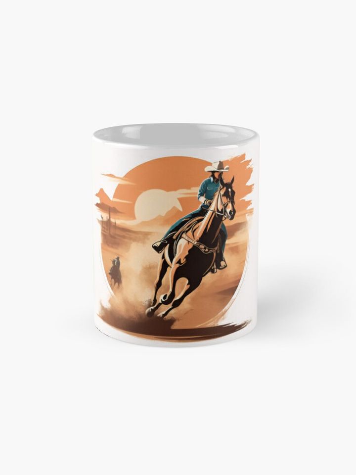 Thundering Hooves: The Art and Speed of Barrel Racing Coffee Mug