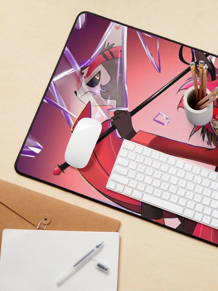 Alastor Hazbin Hotel Desk Mat, Hazbin Hotel Decor