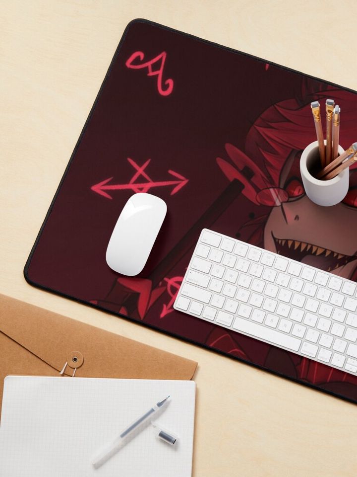 Alastor Hazbin Hotel Desk Mat, Hazbin Hotel Decor