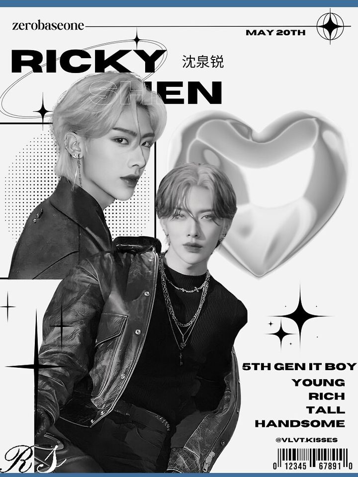 zerobaseone Ricky heartthrob concept Lightweight Hoodie