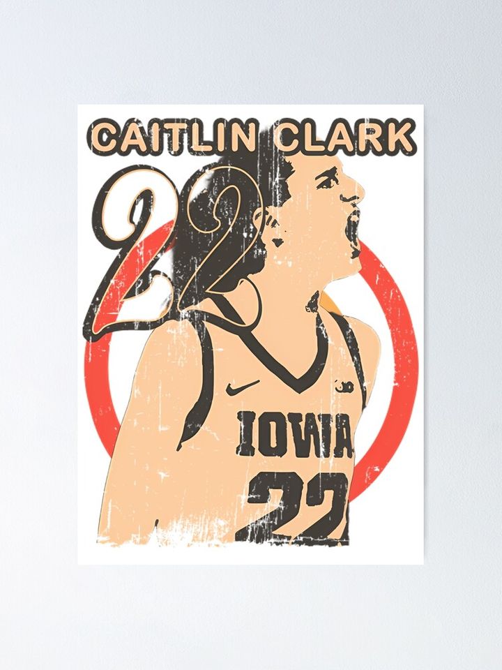 Caitlin Clark Vintage Style Poster, Caitlin Clark Baseball Poster