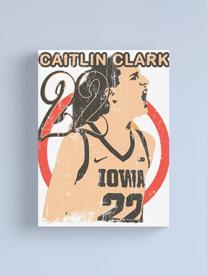 Caitlin Clark Vintage Style Canvas Print