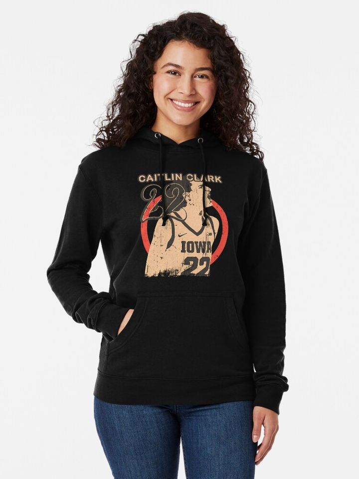 Caitlin Clark Vintage Style Lightweight Hoodie