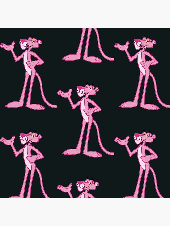 The pink Panther Black Throw  Pillow