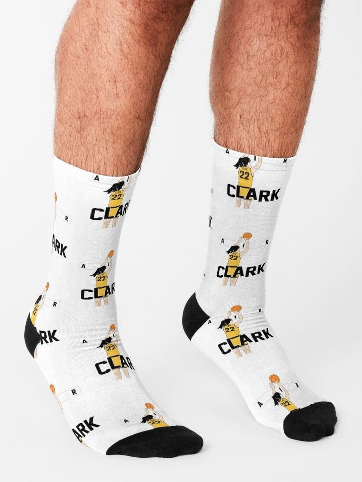 Yellow Iowa Basketball Caitlin Clark Socks