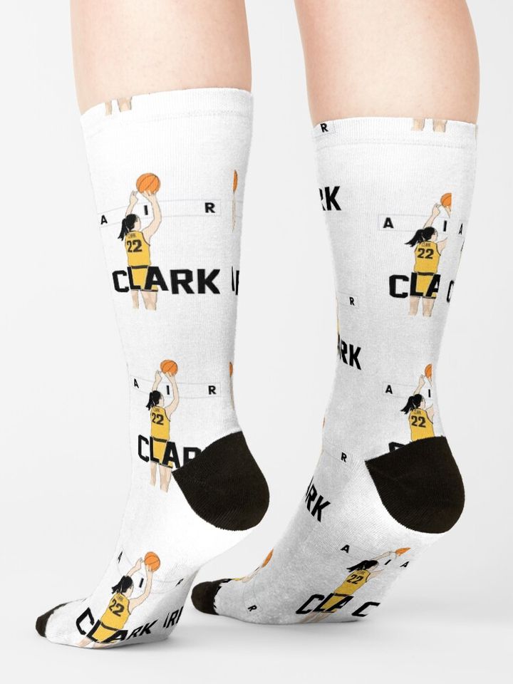 Yellow Iowa Basketball Caitlin Clark Socks