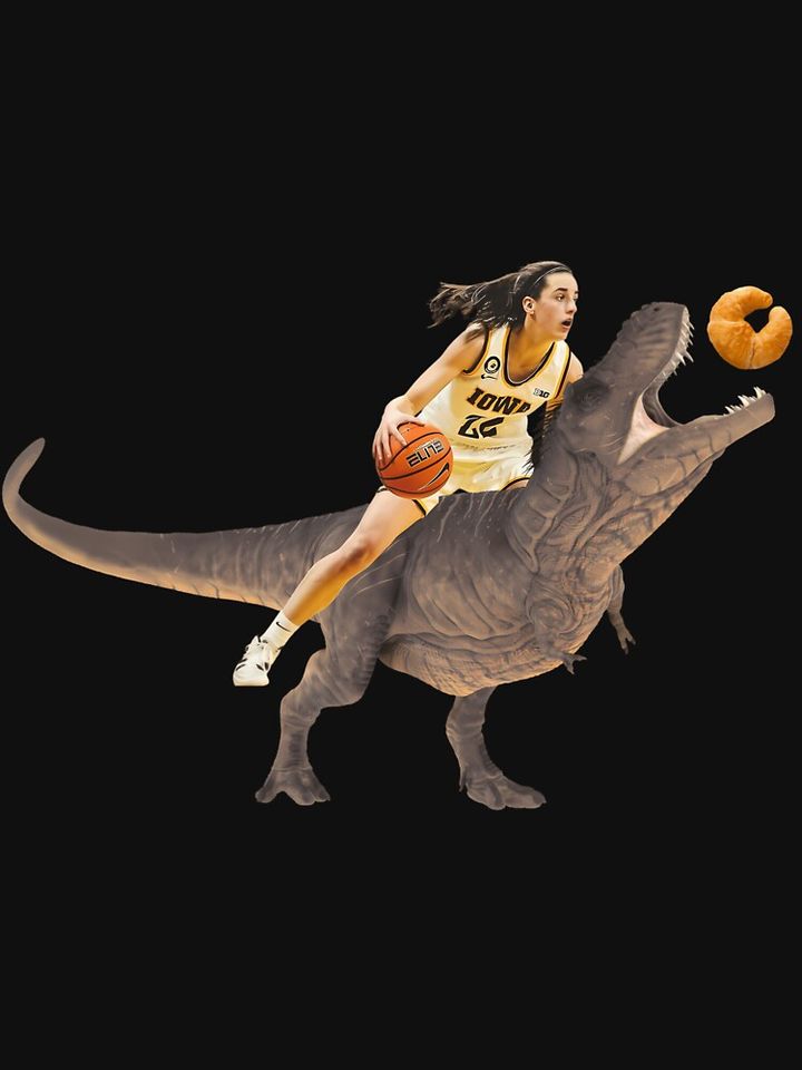 Caitlin Clark Dinosaur Croissant Hunter Tank Top
