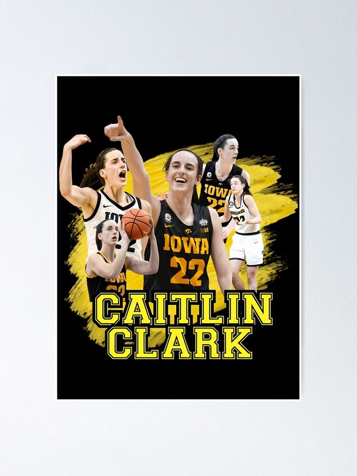 Caitlin Clark Retro Poster