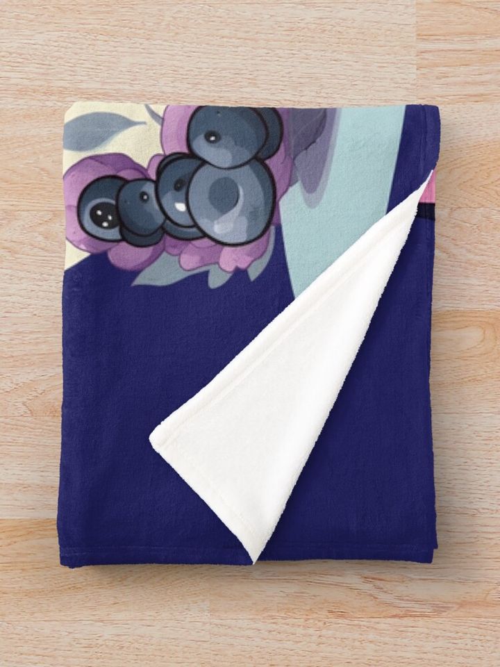 Blueberry M Cat Throw Blanket