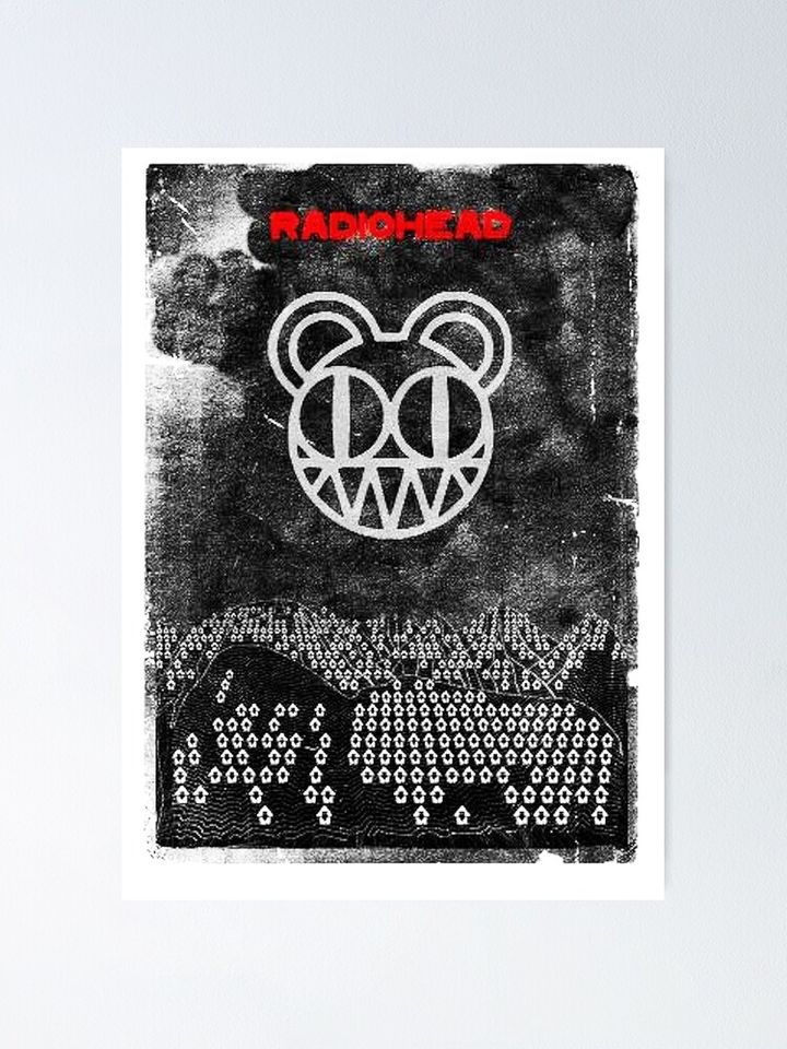 Radiohead Poster Modern Music Room Aesthetic Wall Print