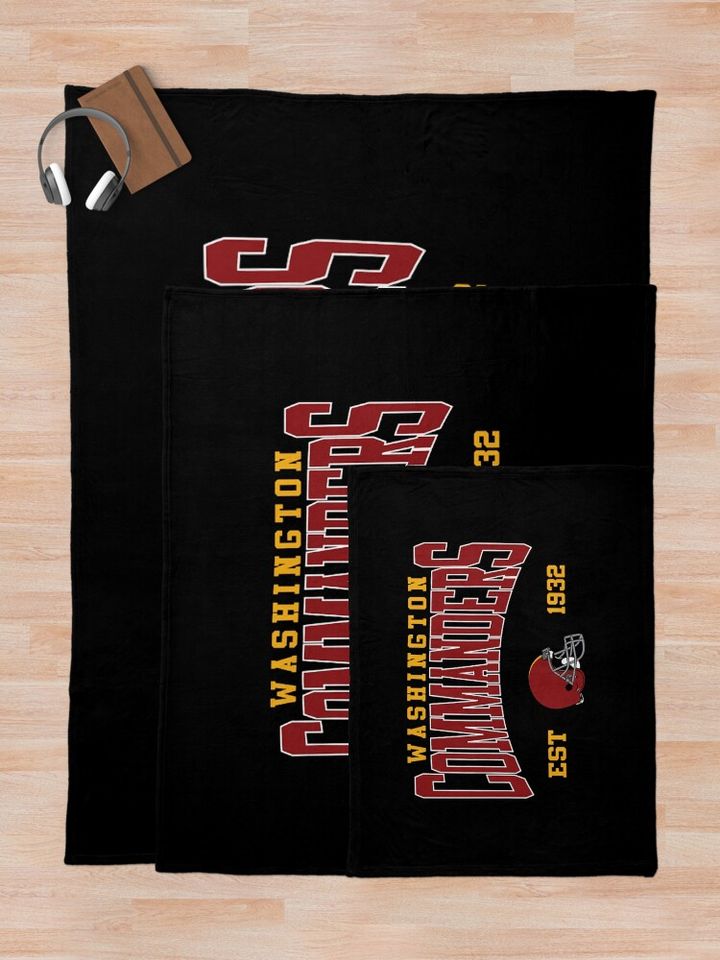 Art - washington commanders Throw Blanket