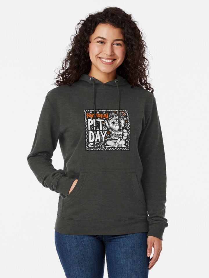 National Pet Day :from EgyApe Artists ( 3rd design ) Lightweight Hoodie