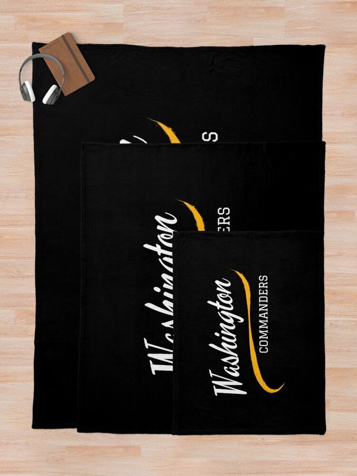 Sleek Commanders Script Tee Throw Blanket