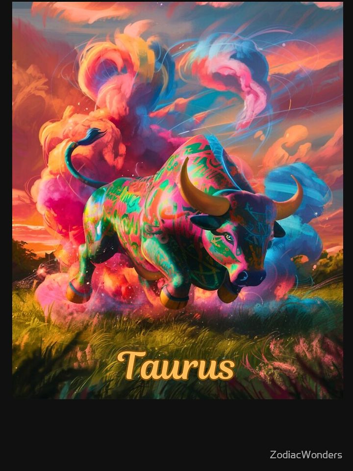 Taurus Zodiac, Whimsical Bull, Celestial Bull Classic T-Shirt