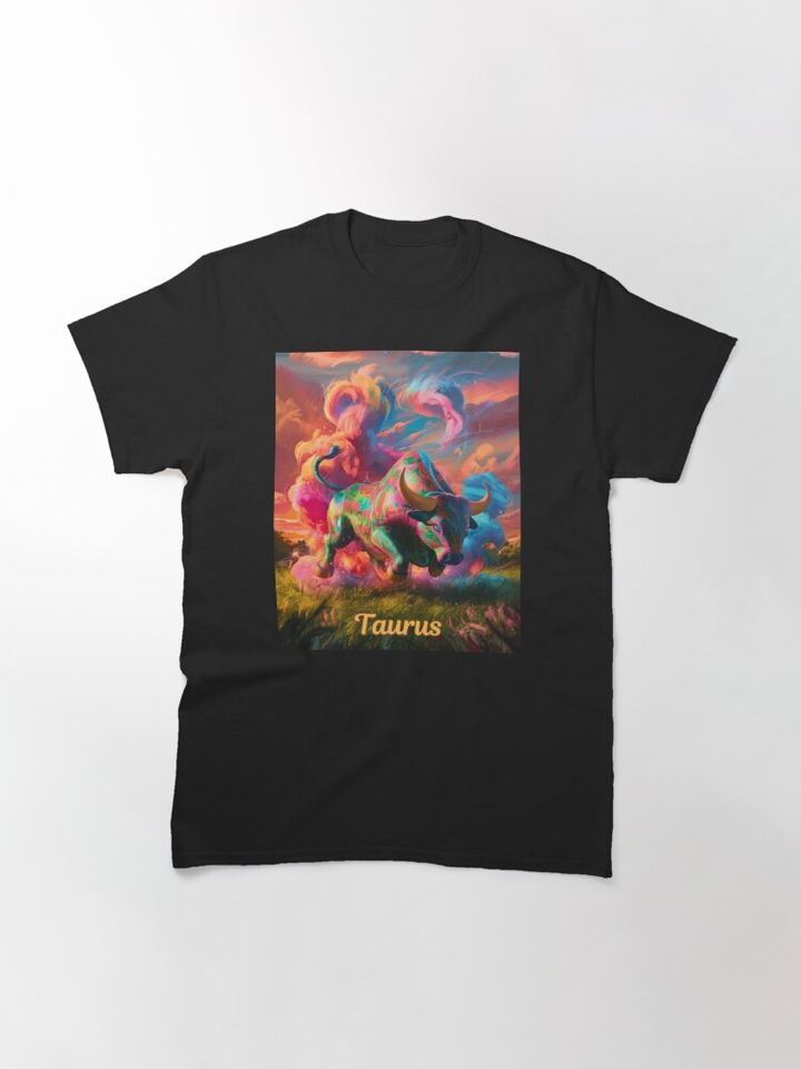 Taurus Zodiac, Whimsical Bull, Celestial Bull Classic T-Shirt