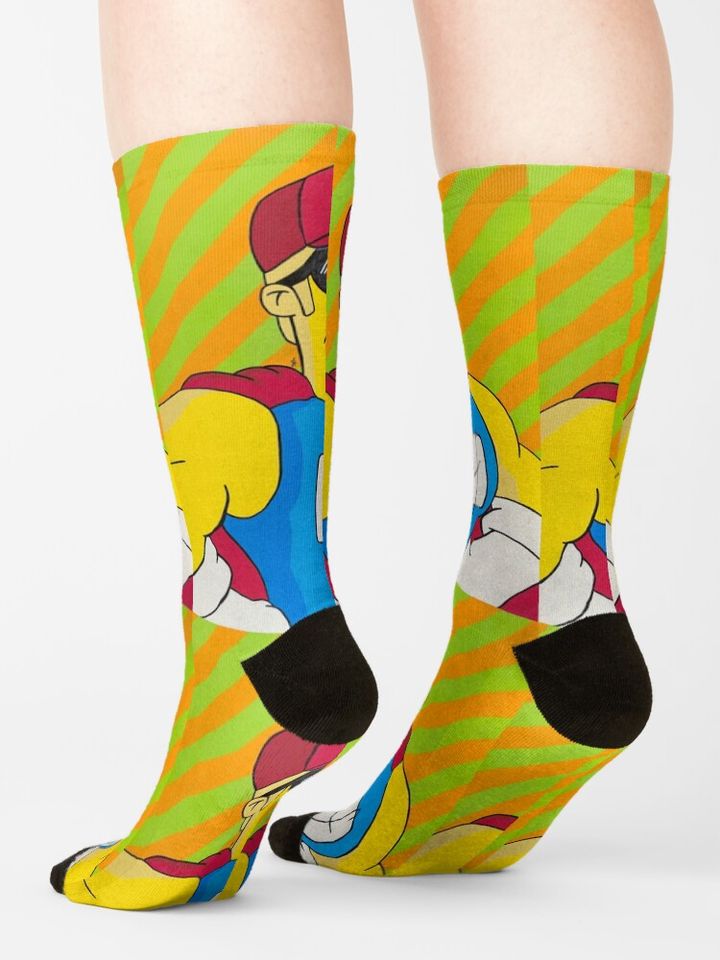 Duffman, Oh Yeah! Socks, Simpson Funny, Gift for Fan