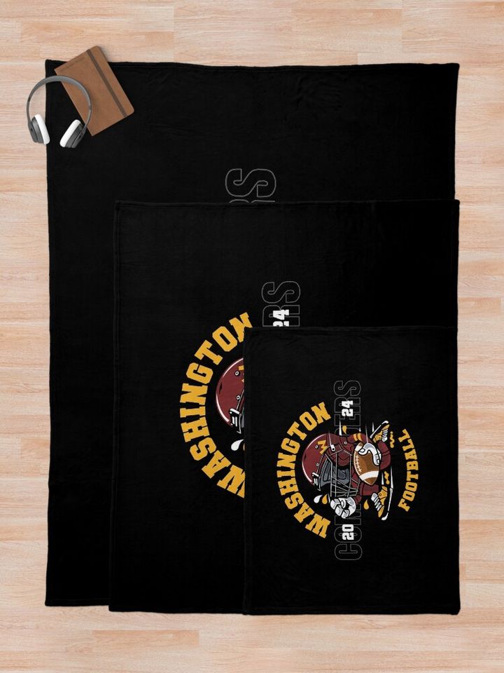 Art - washington commanders Throw Blanket