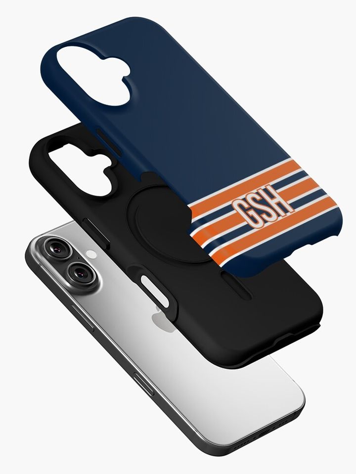 Chicago Bears Inspired GSH Stripes iPhone Case