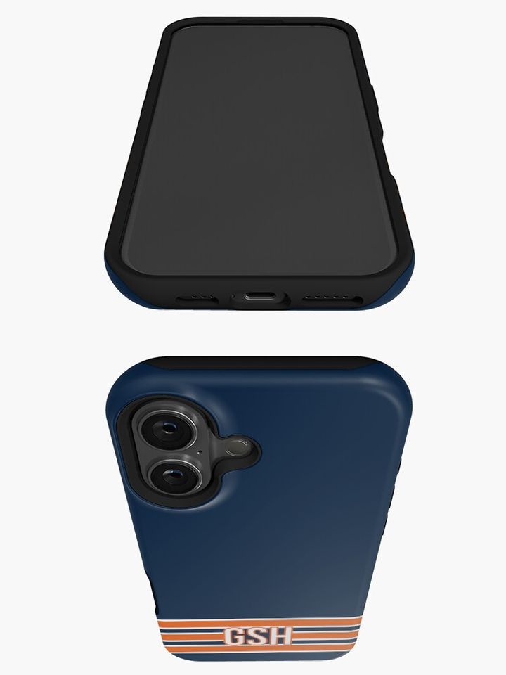 Chicago Bears Inspired GSH Stripes iPhone Case