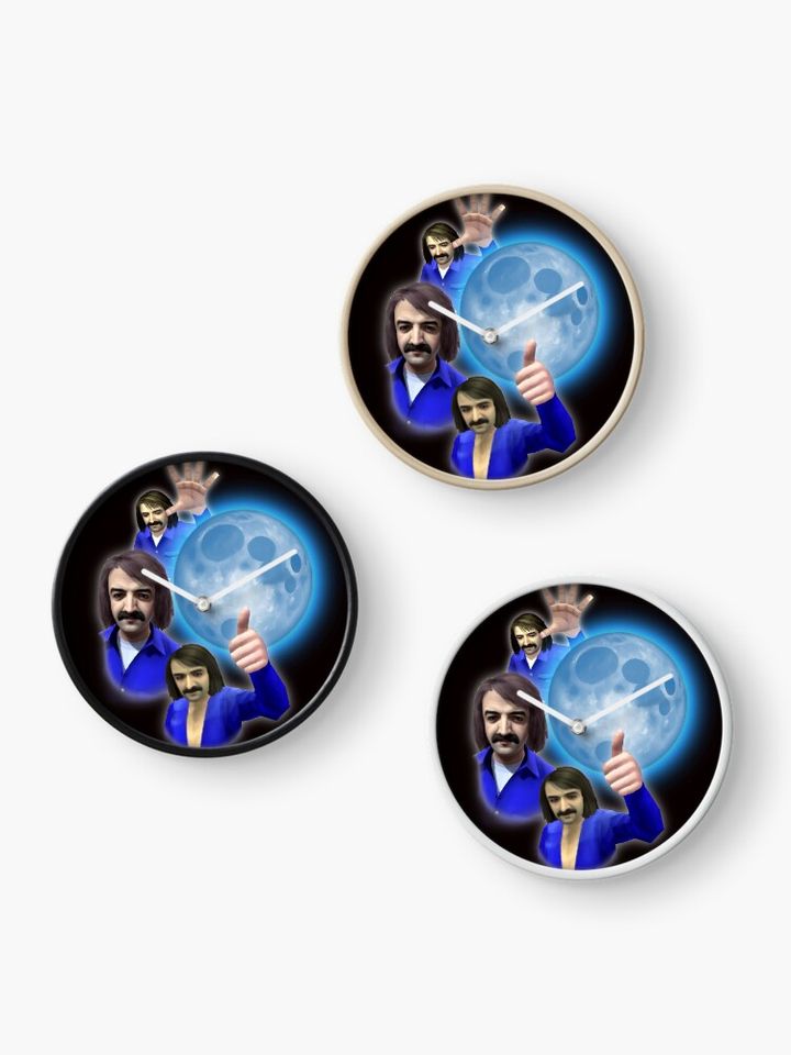3x Playstation 1 Murat Erdem, aka Turkish Winker, full moon Clock, Funny Wall Clocks Decor