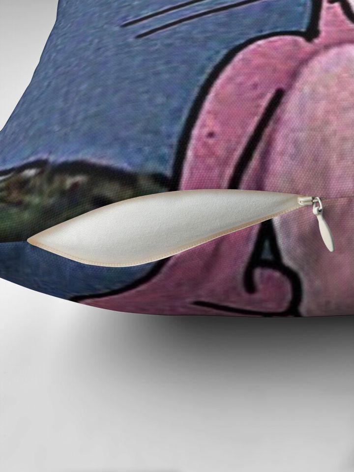 The thinking pink panther Throw  Pillow