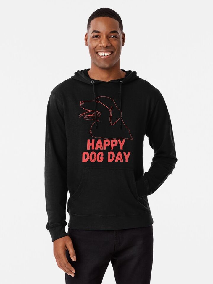 National Dog Day Lightweight Hoodie
