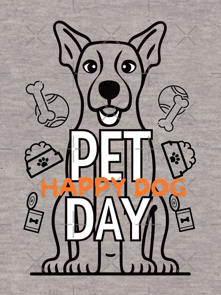 Happy Dog Pet Day Lightweight Hoodie