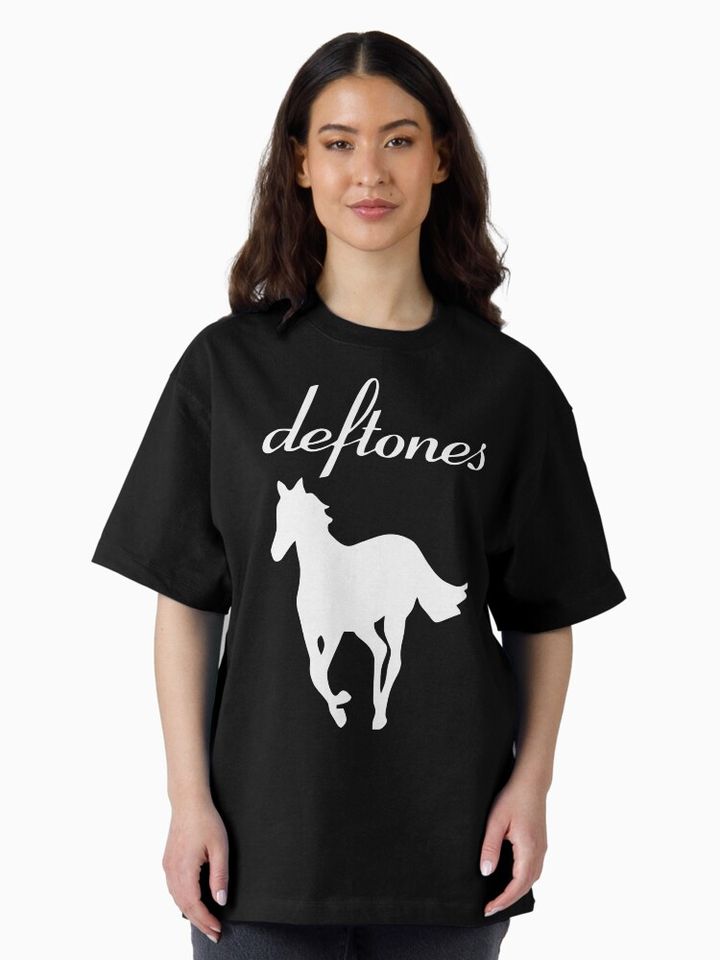 The Horse Pony White White Oversized T-Shirt