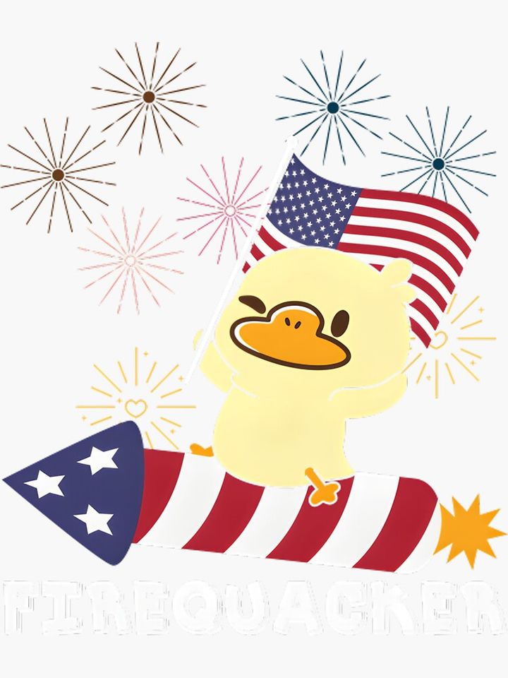 Firequacker Fourth Of July Sticker