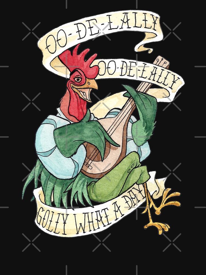 Alan-A-Dale Rooster, OO-De-Lally Golly What A Day Tattoo T-Shirt