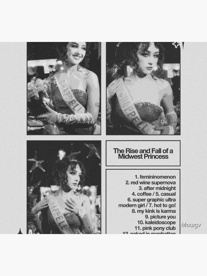 Chappell Roan Fan Poster Black and White Cotton Comfortable socks