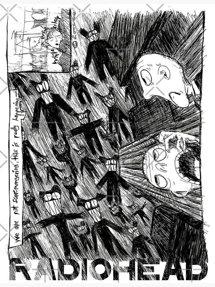 Radiohead Poster Alternative Rock Band Wall Print