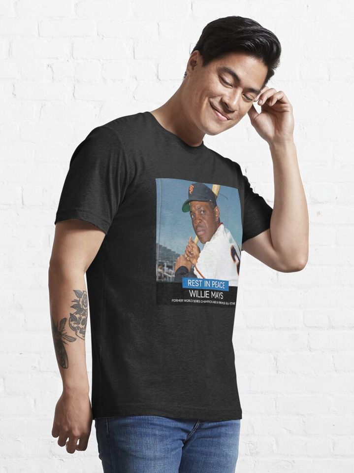 Rest in Peace Baseball legend Willie Mays cotton tee, Graphic Tshirt for men, women, Unisex