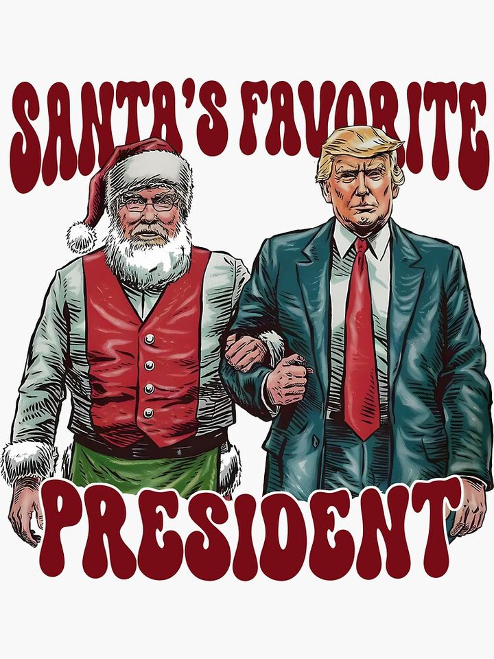 Santa's Favorite President - Funny Trump Santa Claus  Sticker