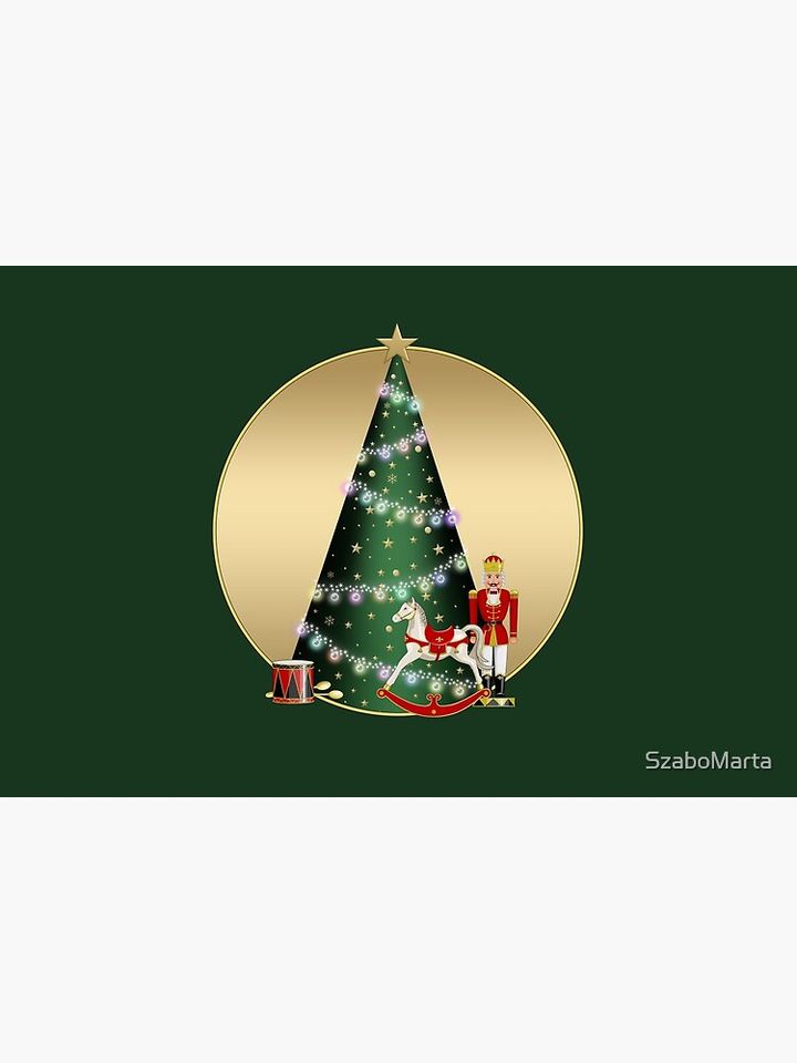 The Nutcracker - Christmas tree - Gold Bath Mat