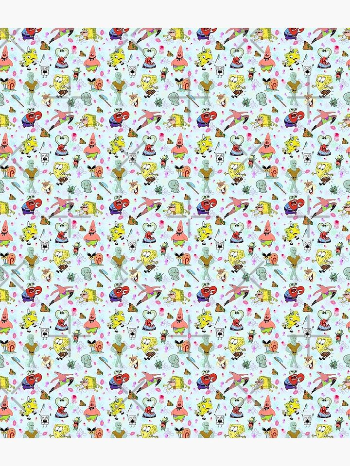 Funny SpongeBob Pattern - Handsome Squidward Patrick Gary Mr Crabs Sally Plankton Backpack