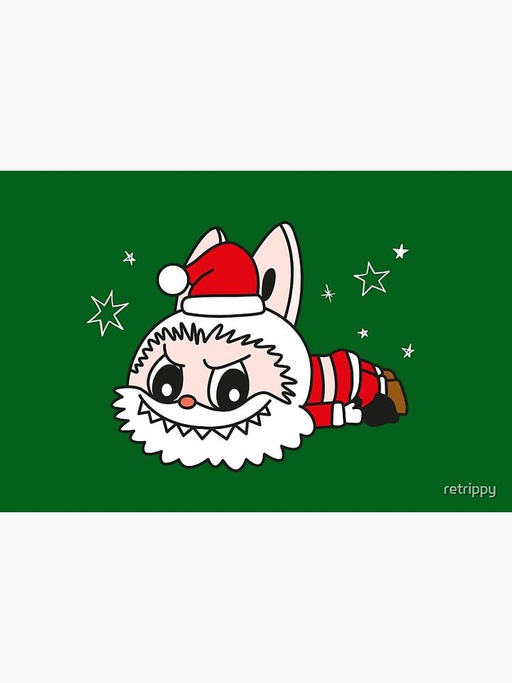Labubu Christmas sticker  Bath Mat, For Bathroom, For Kitchen