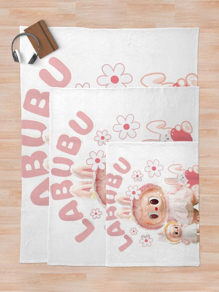Meme The Pink M-o-n-s-t-e-r-s Funny . Labubu Cute Throw Blanket, Gift for Kids, Cute Gift