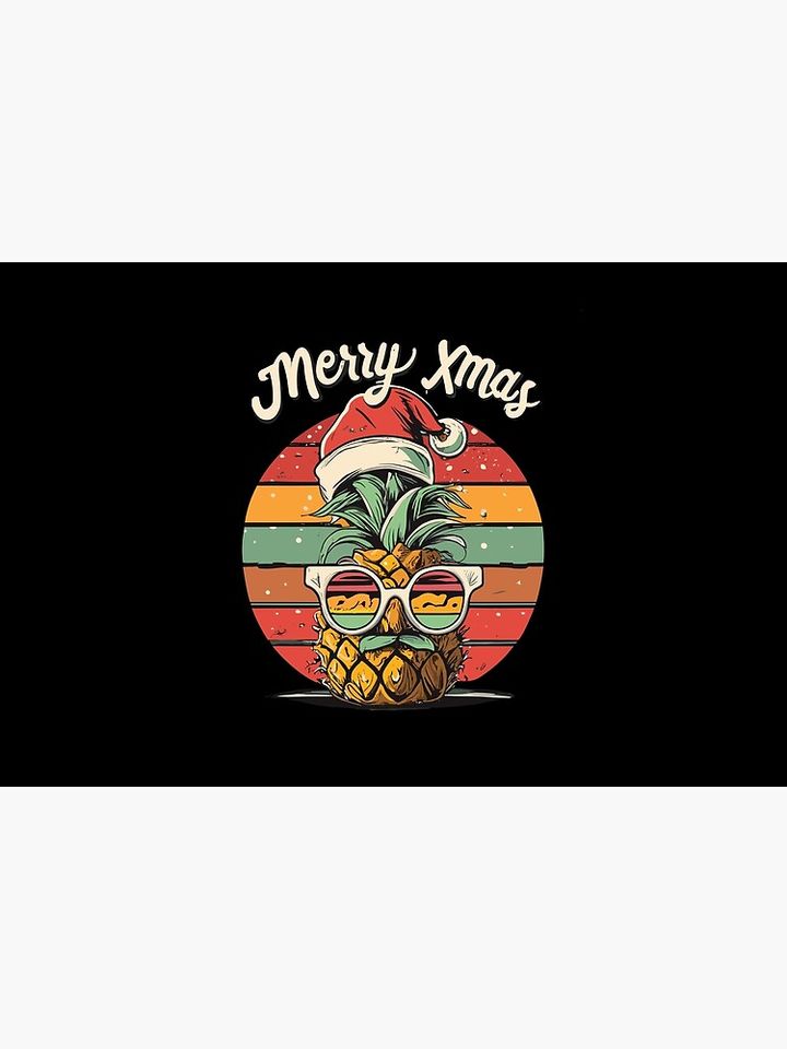 Pineapple Christmas Bath Mat