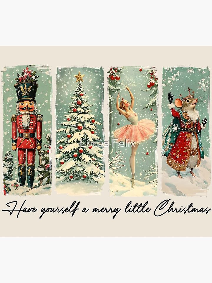 Retro Christmas Nutcracker, Christmas, Vintage Christmas, Merry Christmas Poster