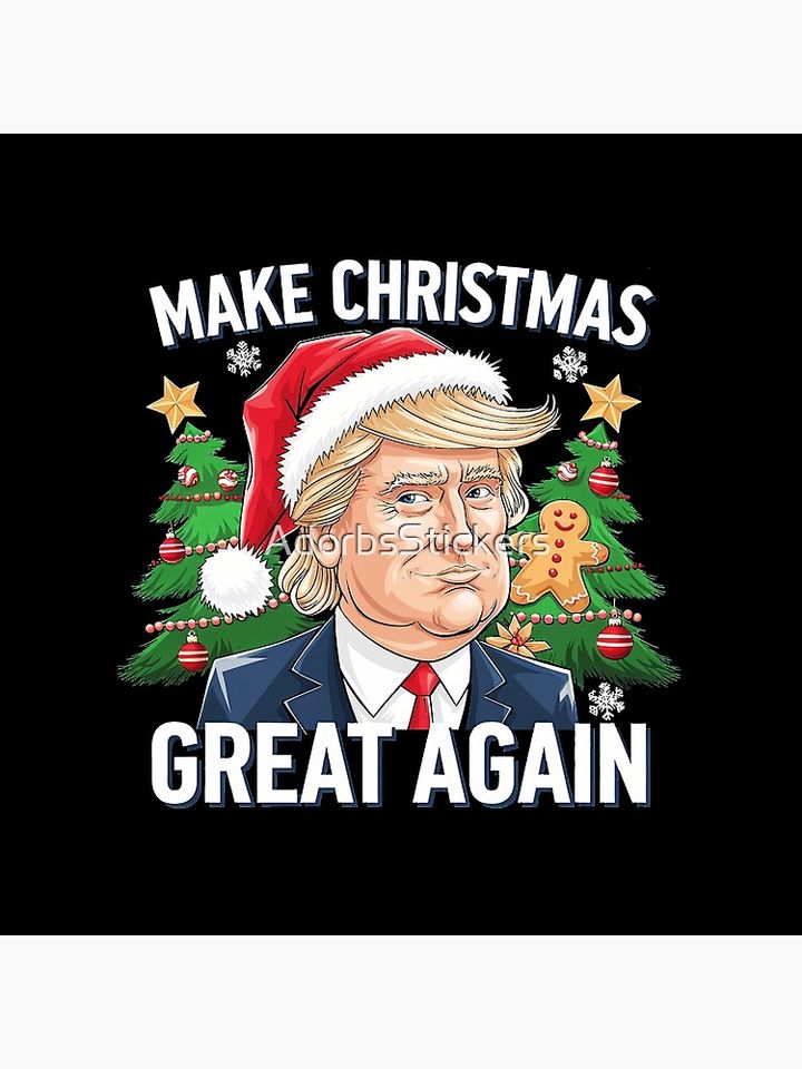 Funny Trump 2024 Make Christmas Great Again Gift  Pillow