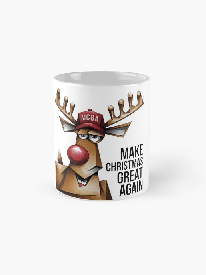 Funny Red Nosed Reindeer Make Christmas Great Again Coffee Mug