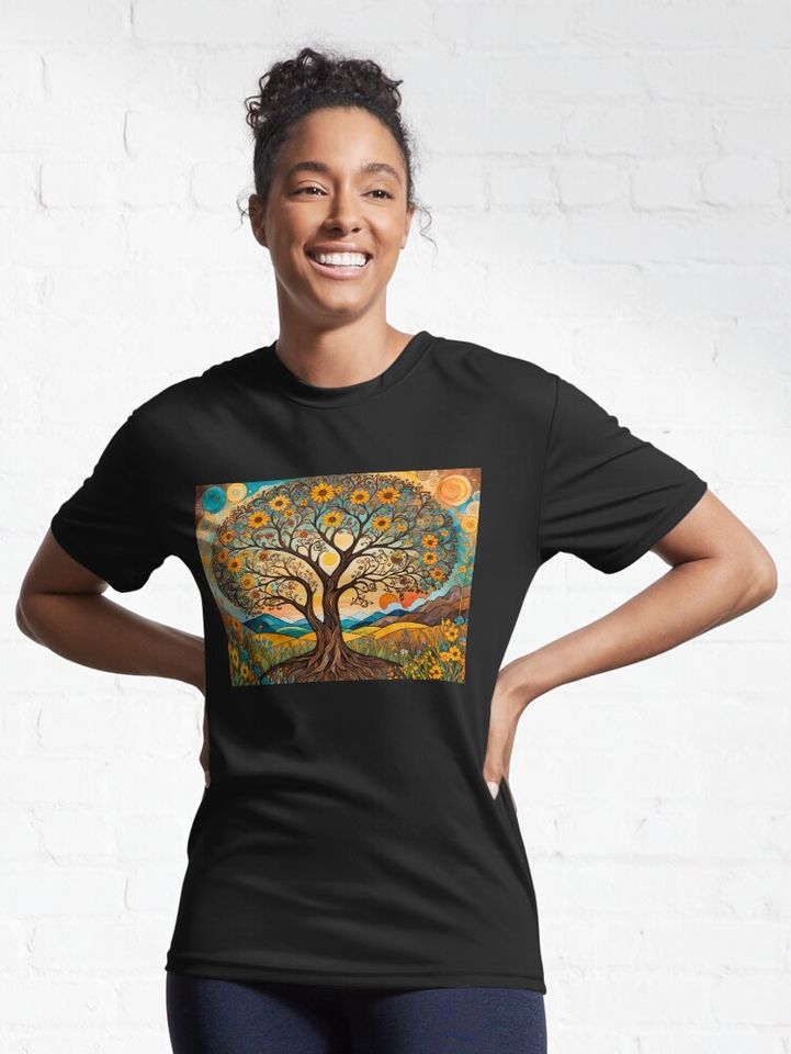 Tree of life in Spring Active T-Shirt