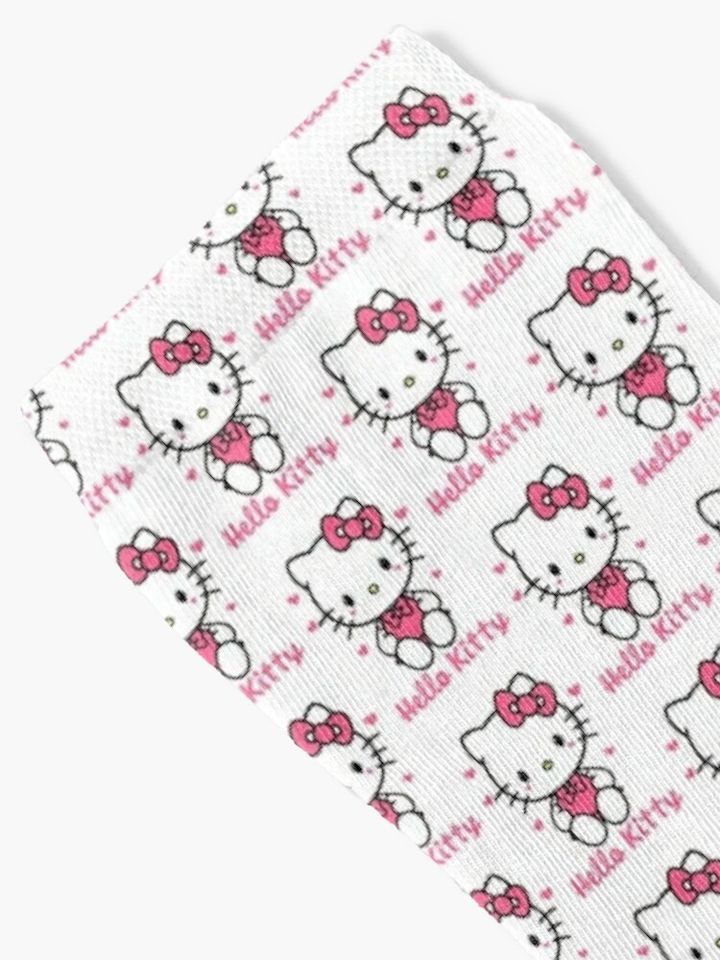 Pink Hello Kitty Design Logo Socks