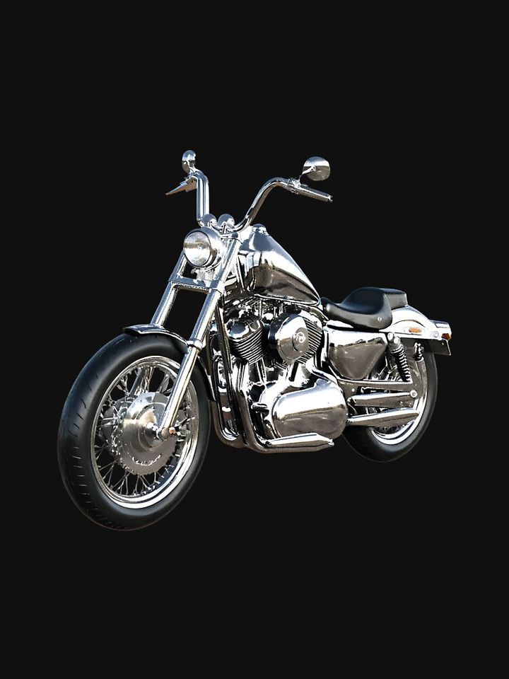 Chromed Cruised Harley Track Motorcycle 3D Racerback Tank Top