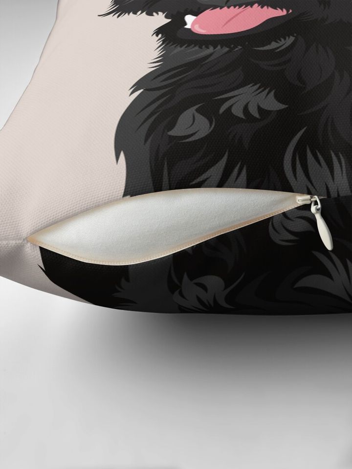 Black Goldendoodle Pillow