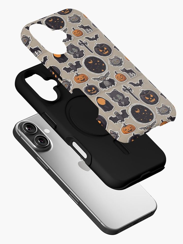 Different Halloween Pattern iPhone Case
