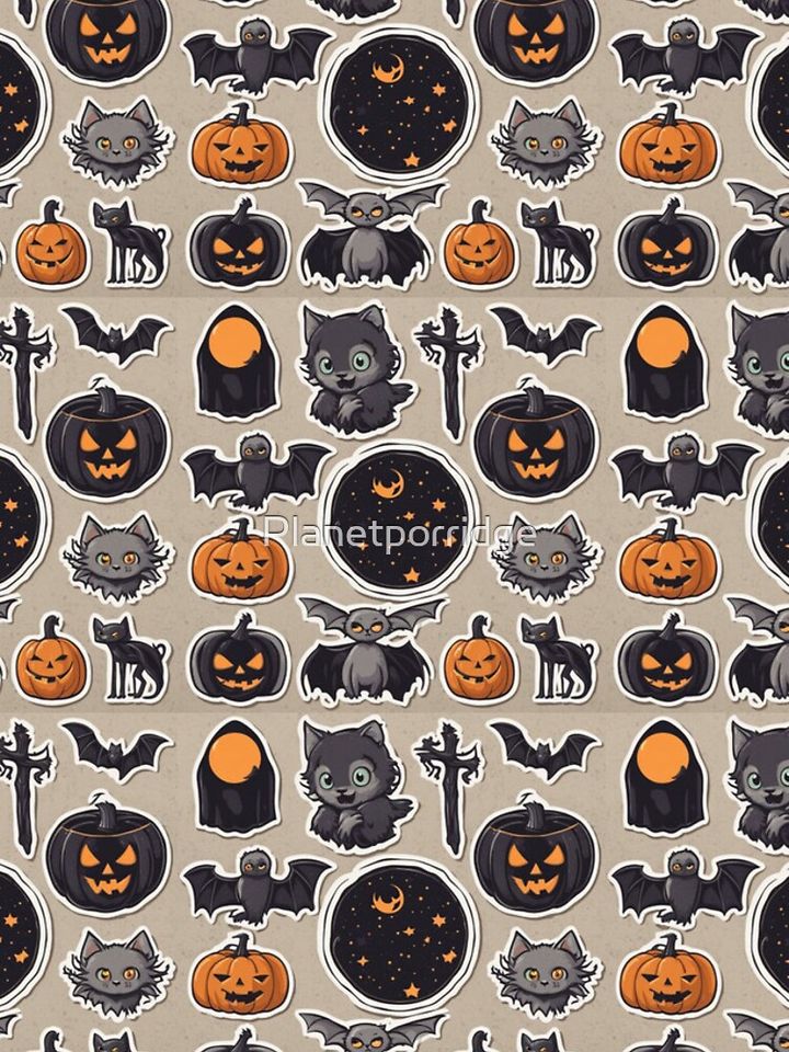 Different Halloween Pattern iPhone Case